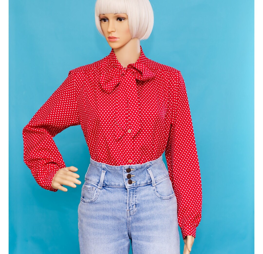 Retro Polka Dot Blouse