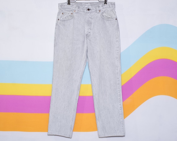 Vintage 1980s Levi's 506 Gray Jeans | Medium / La… - image 3