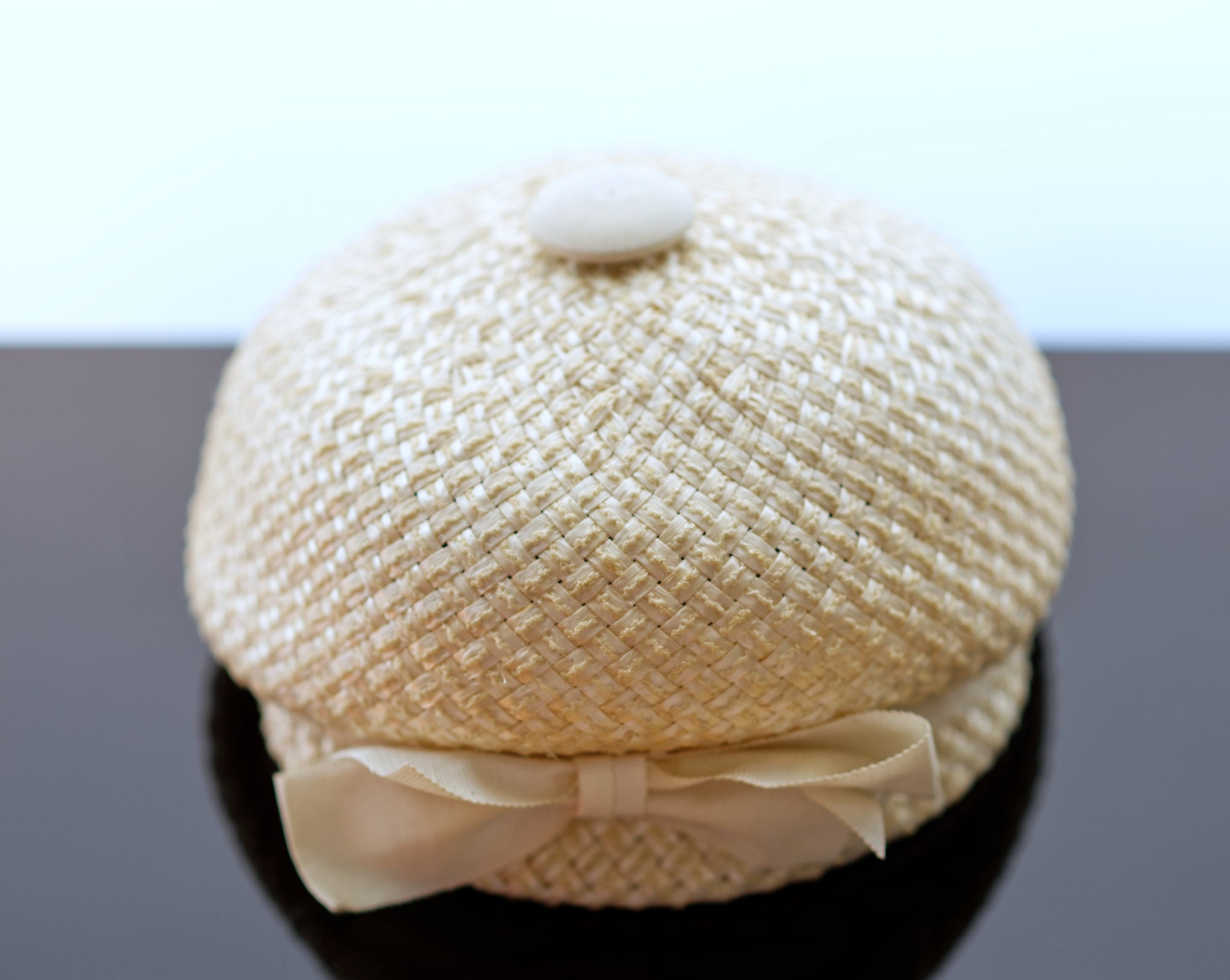 Vintage 1960s Straw Bubble Hat - Etsy