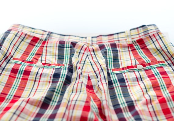 Vintage 1980s Plaid Walking Shorts | Medium | 3 - image 3