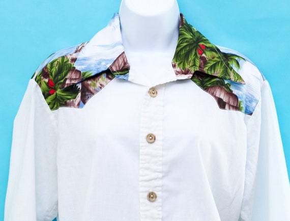 Vintage 1970s Hawaiian Western Shirt | Medium / L… - image 4