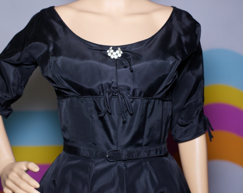 Vintage 1950s Black Suzy Perette Dress Small image 5
