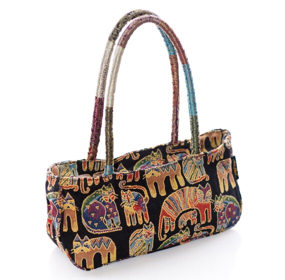 Vintage 1990s Laurel Burch Cat Handbag