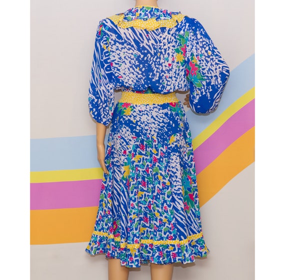 Vintage 1980s Colorful Assorti Dress | Small | 5 - image 5