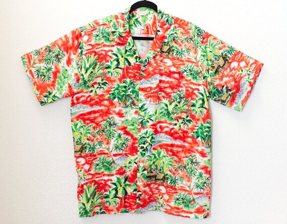 Vintage 1950s Carlton Aloha Shirt | 50s Hawaiian S