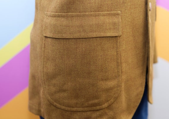 Vintage 1960s Brown 3 Button Suit Blazer | Small … - image 4