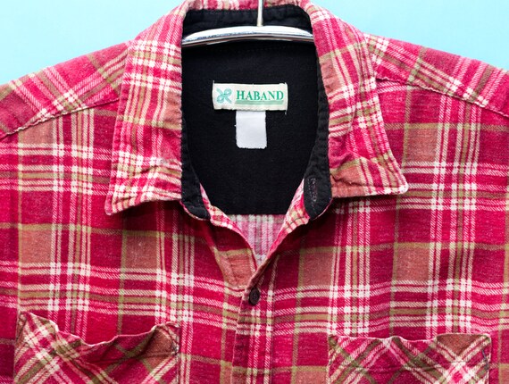Vintage Red Haband Flannel Shirt | XL - image 2