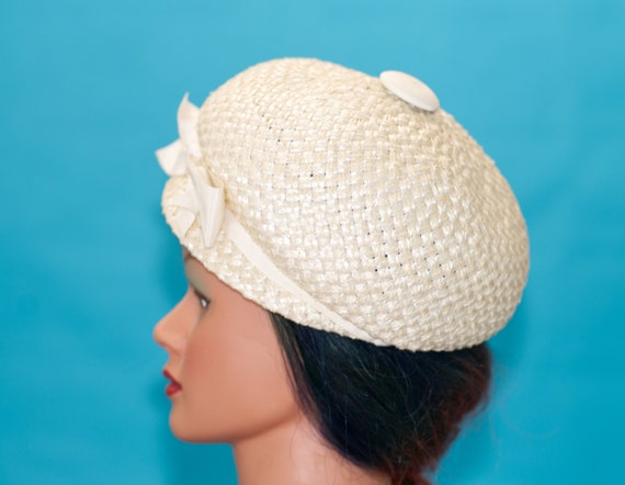 60s Straw Bubble Hat Vintage 1960s Straw Bubble Hat - Etsy main image 4