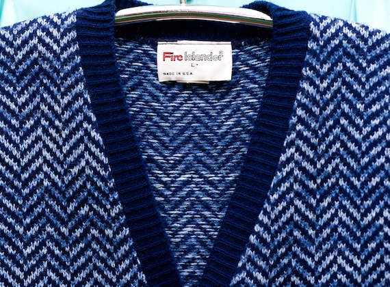 Vintage 1980s Blue Sweater Vest | Medium - image 4