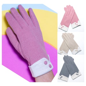 Retro Mid-Century Cuffed Gloves
