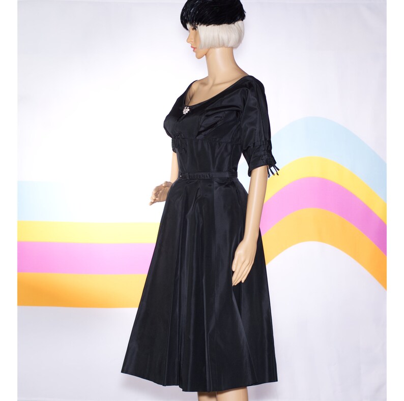Vintage 1950s Black Suzy Perette Dress Small image 3