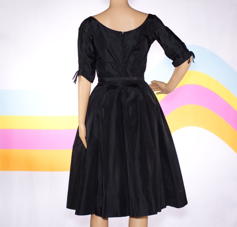 Vintage 1950s Black Suzy Perette Dress Small image 4