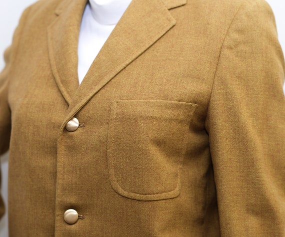 Vintage 1960s Brown 3 Button Suit Blazer | Small … - image 3