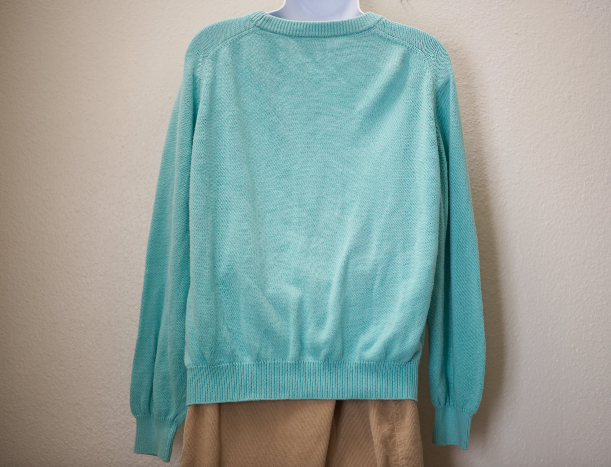 Vintage 80s Sweater 1980s Aqua Blue Sweater Etsy UK