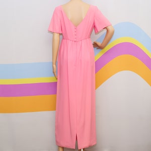 Vintage 1960s Pink Maxi Dress by Emma Domb Small / Medium image 3