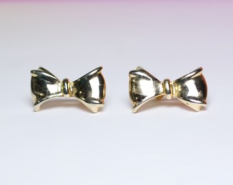 Vintage Bow Screw Back Clip Earrings