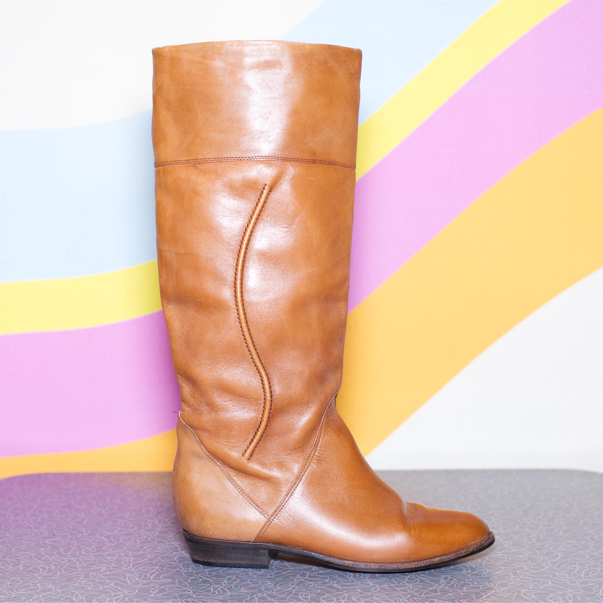 brown flat dress boots Flat Upton