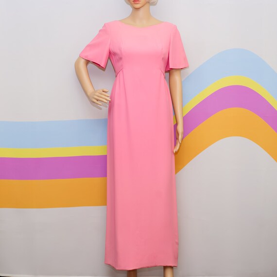 Vintage 1960s Pink Maxi Dress by Emma Domb | Smal… - image 2