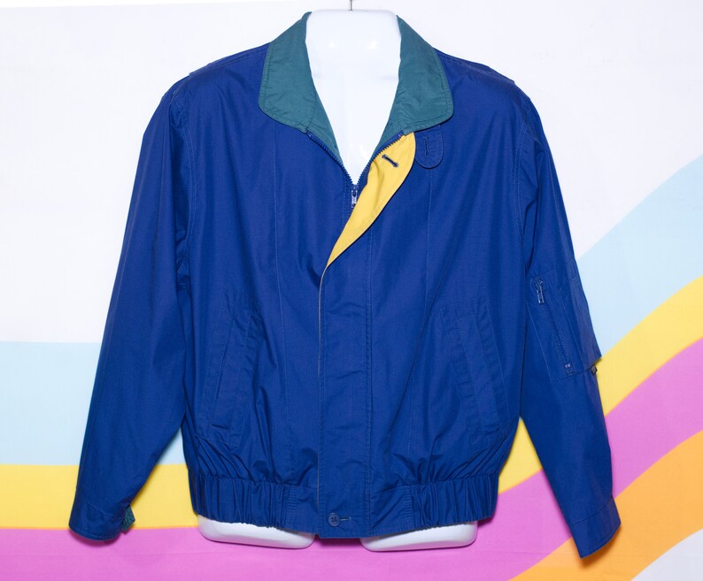 Vintage 80s/90s London Fog Color Block Jacket Medium image 1