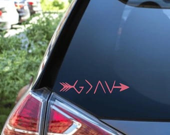 God Is Greater Vinyl Decal - Christian Car Decal