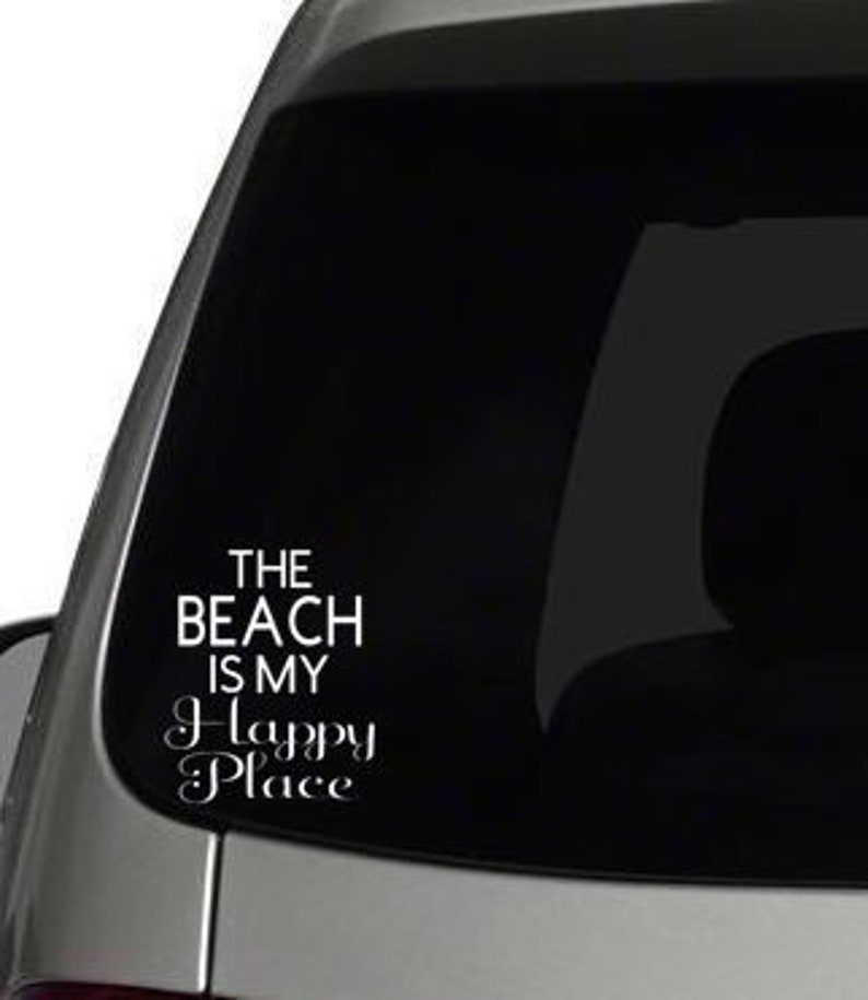 The Beach is My Happy Place // Car Decal // My Happy Place Etsy