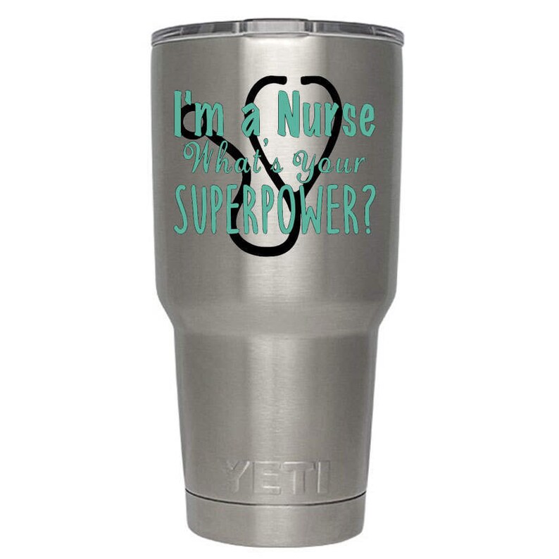 Tumbler Decal // Vinyl Decal // I'm a Nurse What's Etsy