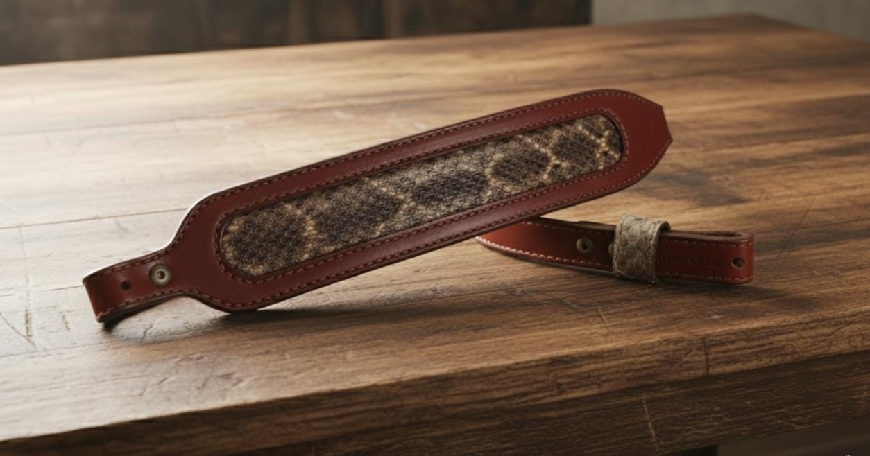 Custom Diamondback Rattle Snake Accent Leather Sling - Etsy