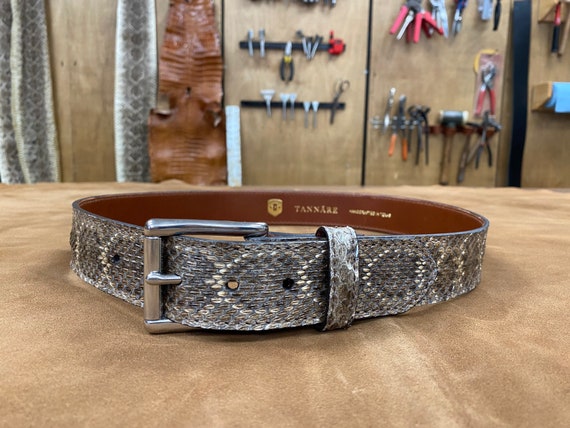 Genuine Western Diamondback Rattlesnake Belt - Etsy display picture 1