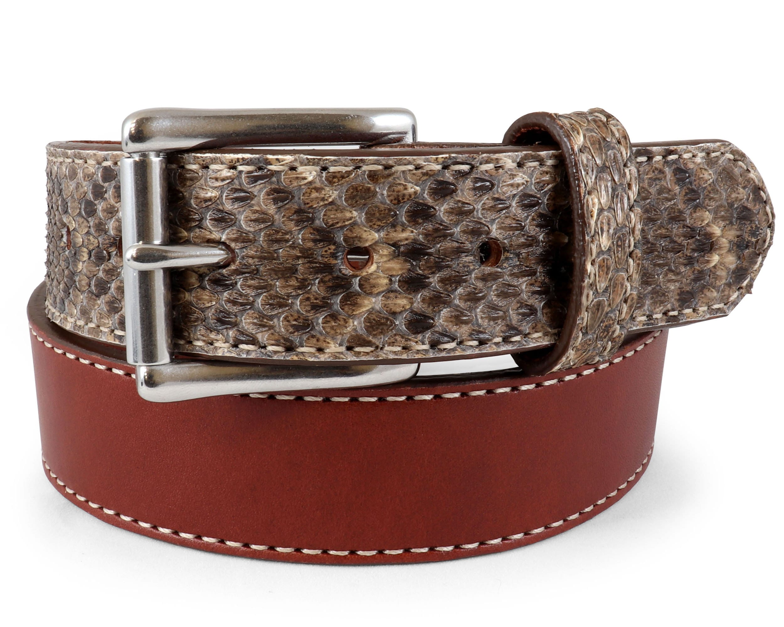 rattlesnake skin belt buckle