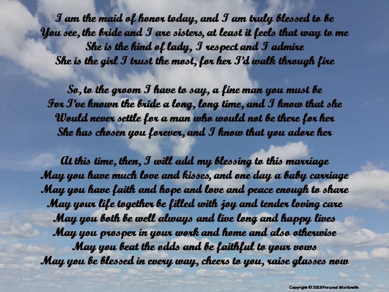 Emotional wedding speech for sister image