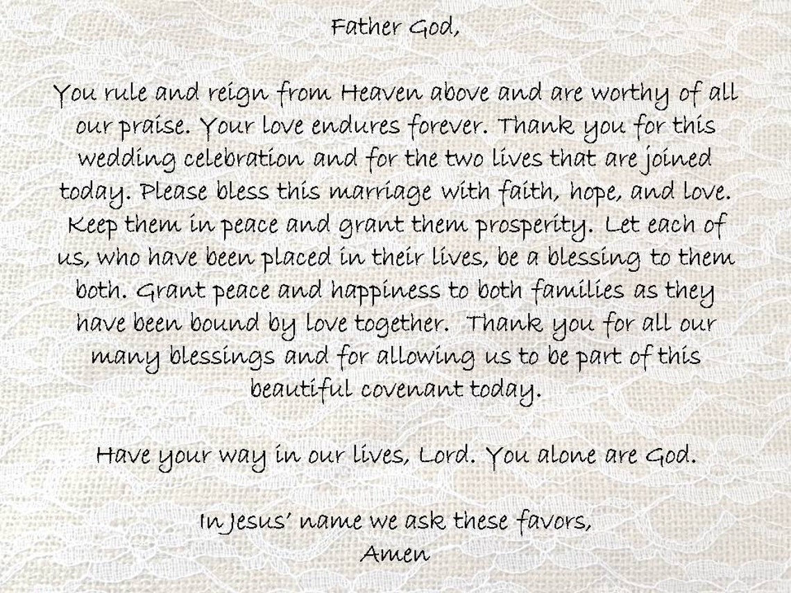 Marriage Prayer and Blessing Digital Download, Printable Wedding