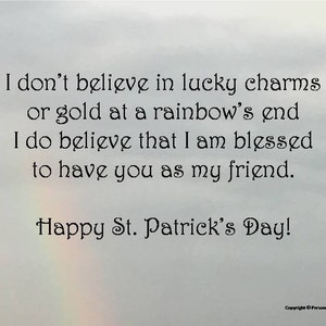 St. Patrick's Day Herunterladbare Inspiration, Freundschaft druckbare Wandkunst, irische Regenbogen Sprüche, Lucky Pot of Gold, 17.März