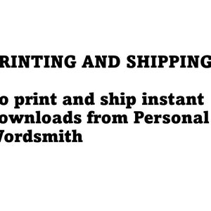 Stampa e spedizione per download immediati da Personal Wordsmith
