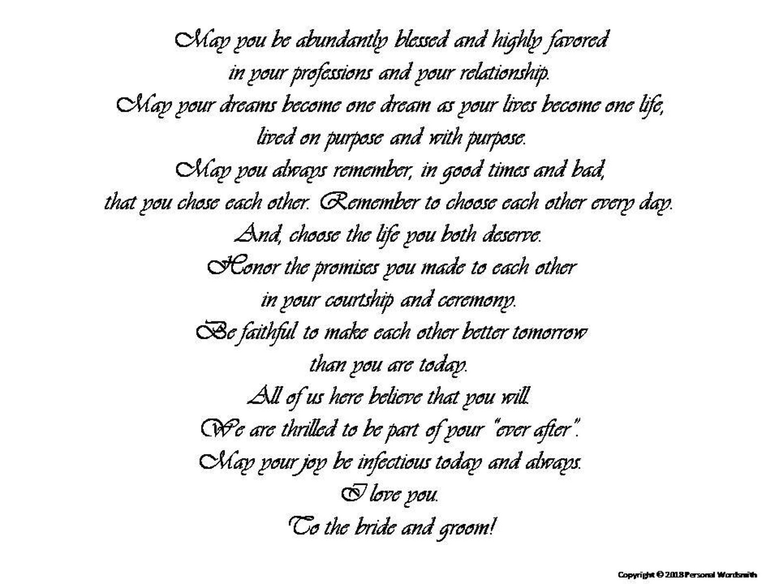 Maid of Honor Speech Download, Printable Toast to Bride and Groom