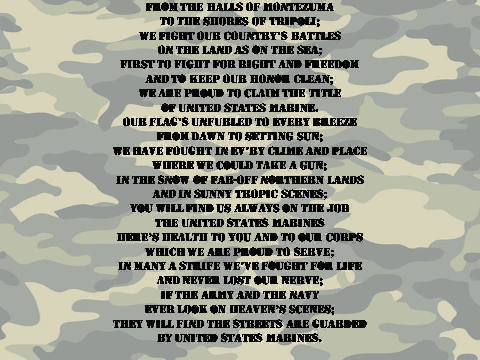 Marine Hymn Wall Art, Digital Download Marine Corps Hymn, Military Instant Download, Patriotic Printable Keepsake, Gifts for Marines Print