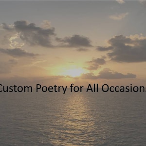One of a kind Poetry, Romantic Reading for Wedding Vows, Rhyming Marriage Blessing, Commission Personalized Rhyme, Ghost Writer