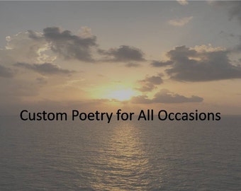 Poésie personnalisée pour toutes les occasions, poèmes personnalisés et vers rimés, poésie unique en son genre, poèmes et vers originaux pour les mariages