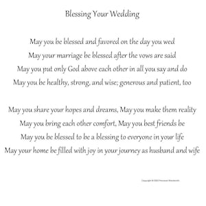 パーソナルワードスミスによるあなたの結婚の祝福、心からの結婚祝福の乾杯、結婚式の伝統的な感情、披露宴のスピーチ