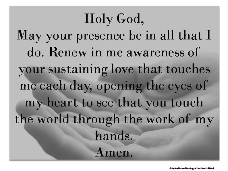Caregiver Hand Blessing Digital Print, Catholic Prayer for Caregivers