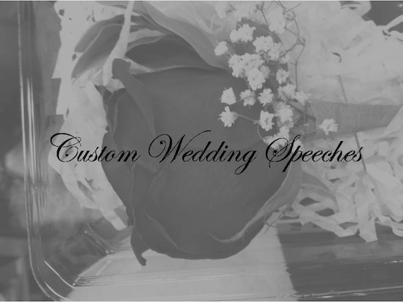 Bride S Speech At Reception Groom S Wedding Blessing Etsy