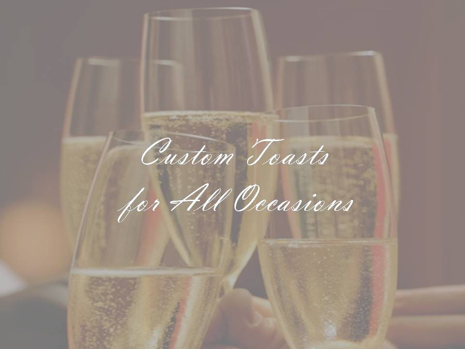 Custom Toast to Mother of the Bride, Wedding Party Blessing Toast