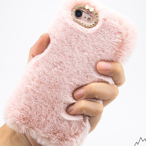 Fluffy Case Fur Pink Fabric Caseiphone 6 Case Iphone 7 Etsy