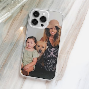 Custodia personalizzata con immagine fotografica personalizzata per Apple iPhone 15/14/13/13 Pro Max / 12 Pro / 12 Mini / 11 Pro Max / X / XR