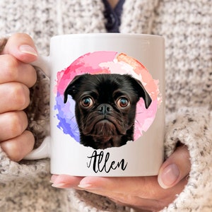 Custom Pet Oil Art Mug, Dog Coffee Mug, Pet Coffee Cup, Mother Gift Idea, Custom Cup, Personalized Mug, Dog Lover Gift For Her, pet memorial