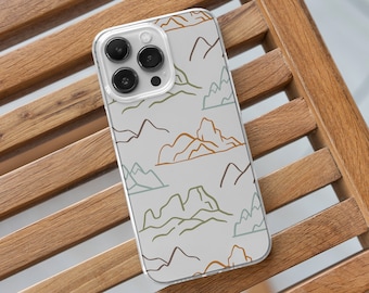 Country Western Mountains Clear Phone Case For iPhone 15 14 Plus 13 Pro Max 12 Mini XR 11 8 7 SE 2022 Galaxy S23 S22