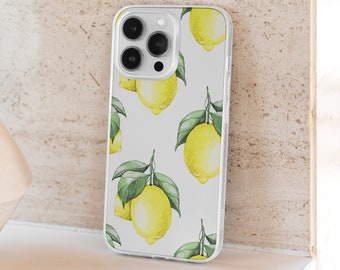 Clear Lemon Cute Clear Phone Case For iPhone 15 14 Plus 13 Pro Max 12 Mini XR 11 8 7 SE 2022 Galaxy S23 S22