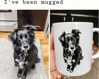 Custom Pet Portrait Mug | Dog Coffee Mug | Pet Coffee Cup | Mother Gift Idea | Custom Cup | Personalized Mug | Dog Lover Gift For Her | Mug