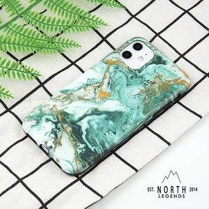 Marble Phone Case, Green Marble Case, iPhone 12 , iPhone 11 case, iPhone 13 mini. iPhone 13 Max ,iPhone Xs case, iPhone Xr case, iPhone image 2