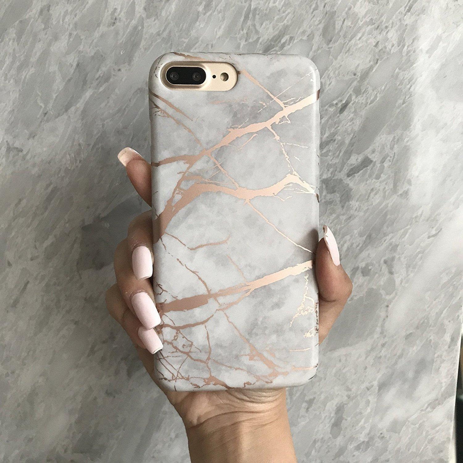 Rose Marble Phone Case Gold Reflectiveiphone - Etsy