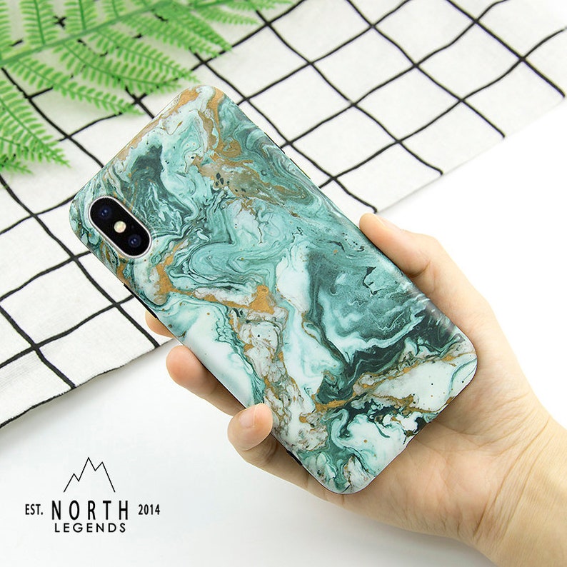 Marble Phone Case, Green Marble Case, iPhone 12 , iPhone 11 case, iPhone 13 mini. iPhone 13 Max ,iPhone Xs case, iPhone Xr case, iPhone image 1